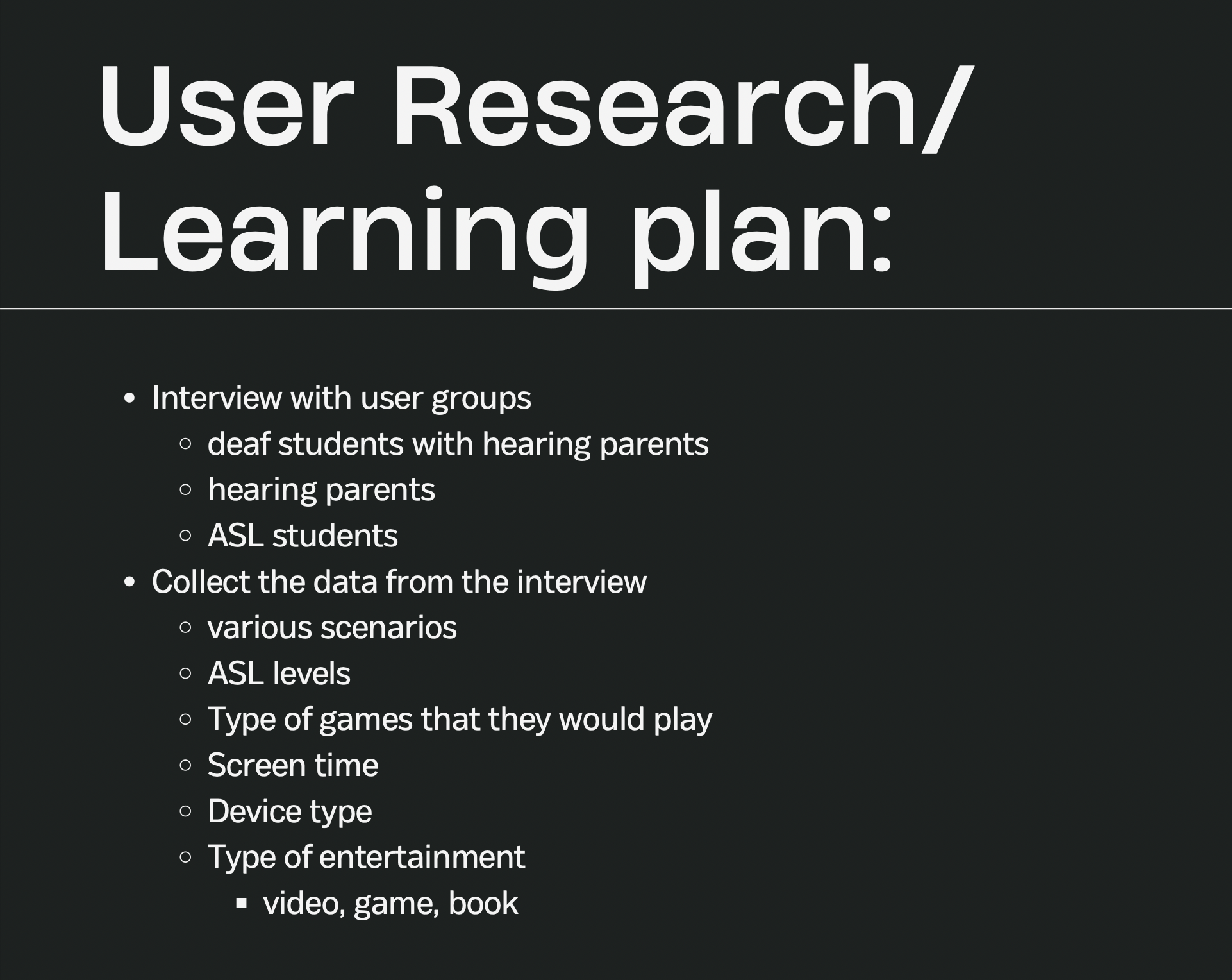 learning plan